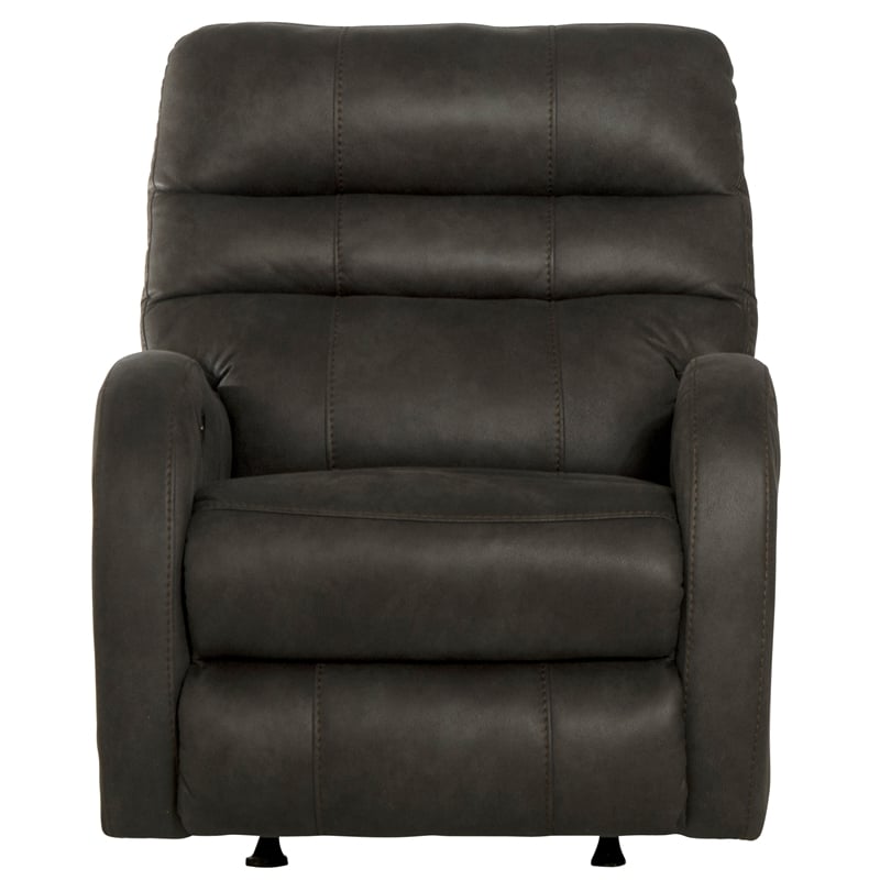 Catnapper Gabi Power Rocker Recliner with USB Charging Port in Gray Fabric