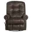 Catnapper Marge Swivel Glider Recliner in Gray Polyester Fabric