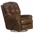 Catnapper Marge Swivel Glider Recliner in Brown Polyester Fabric