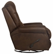Catnapper Marge Swivel Glider Recliner in Brown Polyester Fabric