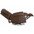 Catnapper Marge Swivel Glider Recliner in Brown Polyester Fabric