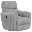 Daydream Swivel Glider Recliner with Faux Fur in Moonstruck Gloucester Gray