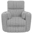 Daydream Swivel Glider Recliner with Faux Fur in Moonstruck Gloucester Gray
