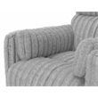 Daydream Swivel Glider Recliner with Faux Fur in Moonstruck Gloucester Gray