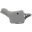 Daydream Swivel Glider Recliner with Faux Fur in Moonstruck Gloucester Gray