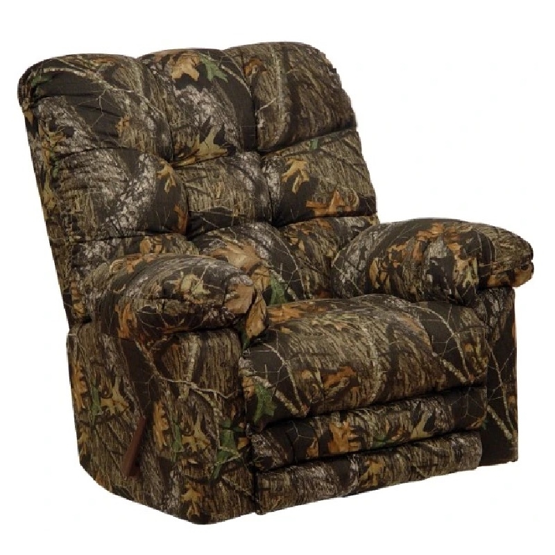 Catnapper Cloud Nine Chaise Rocker Recliner Chair in Mossy Oak Print