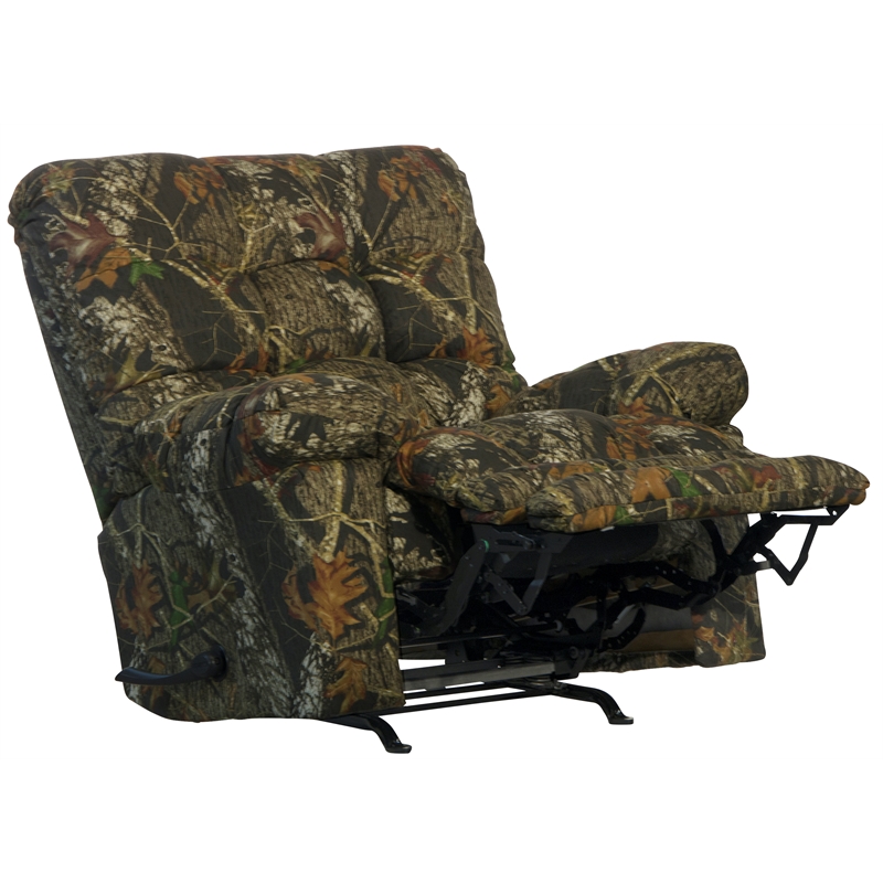 Catnapper Cloud Nine Chaise Rocker Recliner Chair in Mossy Oak Print