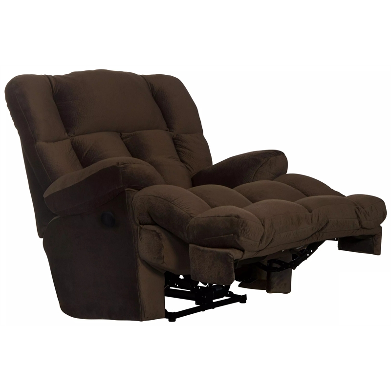 Catnapper Cloud 12 Power Lay Flat Chaise Recliner in Chocolate
