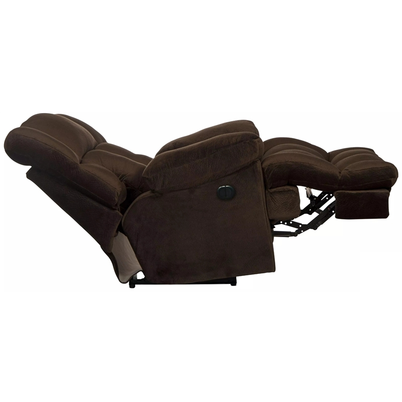 Catnapper Cloud 12 Power Lay Flat Chaise Recliner in Chocolate