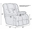 Catnapper Cloud 12 Power Lay Flat Chaise Recliner in Chocolate