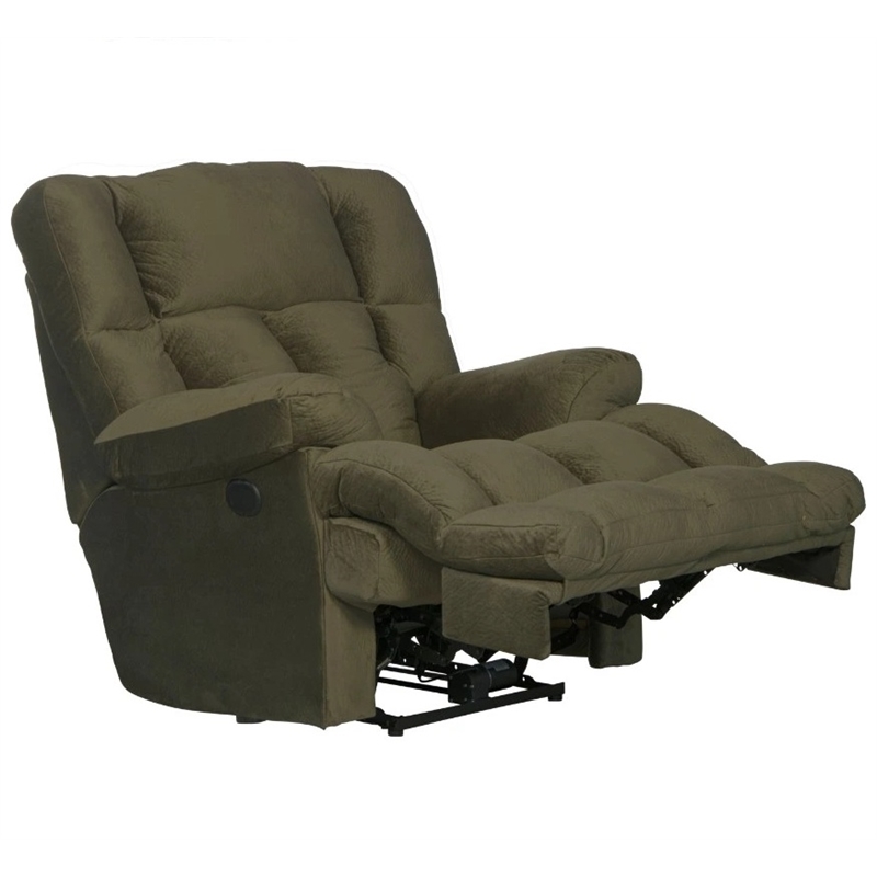 Catnapper Cloud 12 Power Lay Flat Chaise Recliner in Sage