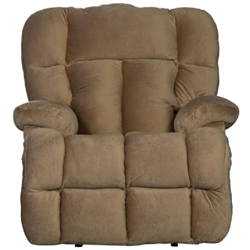 Catnapper Cloud 12 Power Lay Flat Chaise Recliner in Camel
