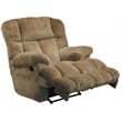 Catnapper Cloud 12 Power Lay Flat Chaise Recliner in Camel
