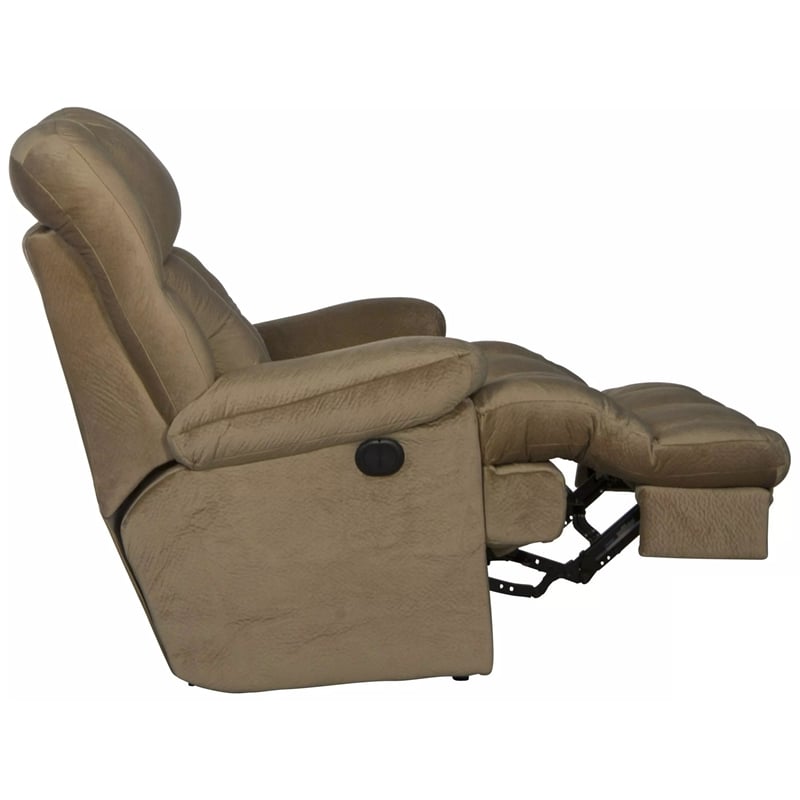 Catnapper Cloud 12 Power Lay Flat Chaise Recliner in Camel