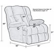 Catnapper Cloud 12 Power Lay Flat Chaise Recliner in Camel