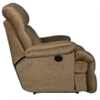 Catnapper Cloud 12 Power Lay Flat Chaise Recliner in Camel
