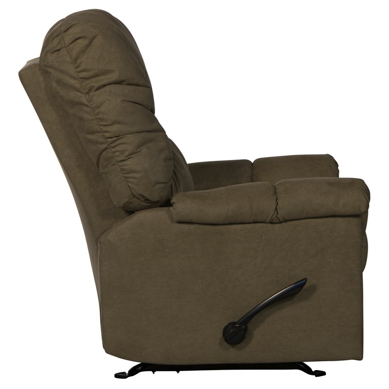 Catnapper Winner Rocker Recliner in Herbal Green Polylester Microfiber Fabric
