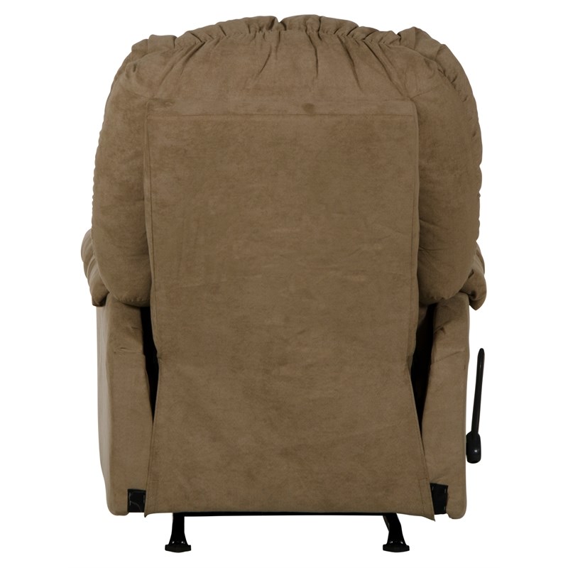 Catnapper Winner Rocker Recliner in Mocha Brown Polyester Microfiber Fabric