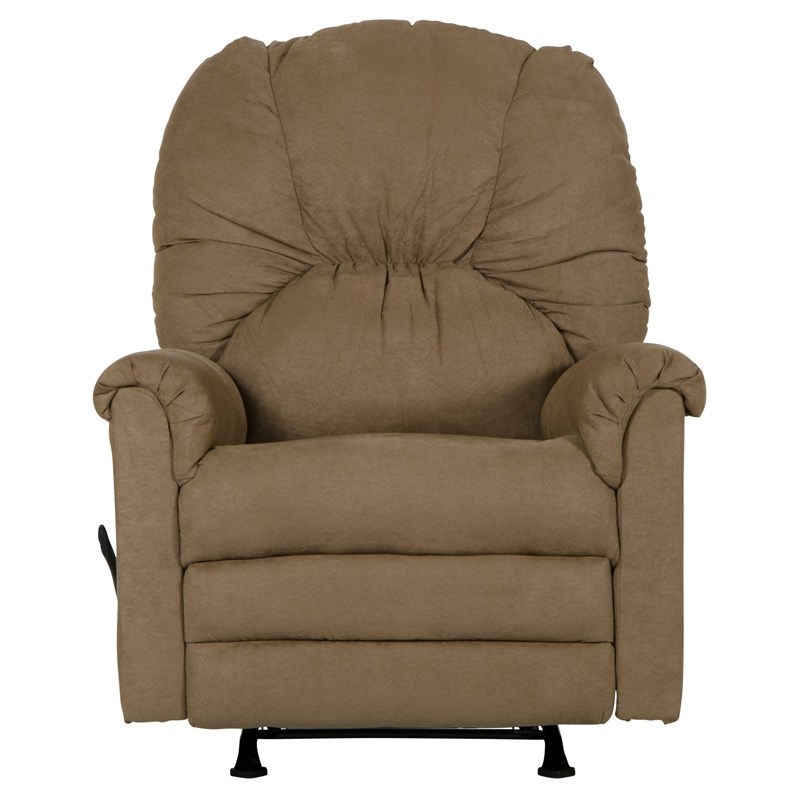 Catnapper Winner Rocker Recliner in Mocha Brown Polyester Microfiber Fabric