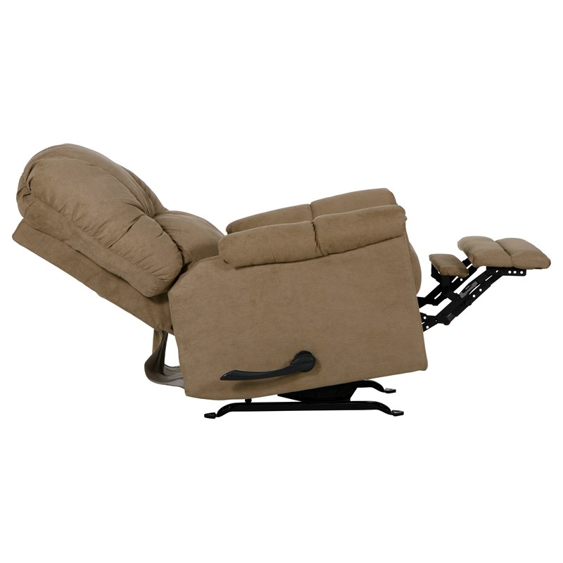 Catnapper Winner Rocker Recliner in Mocha Brown Polyester Microfiber Fabric