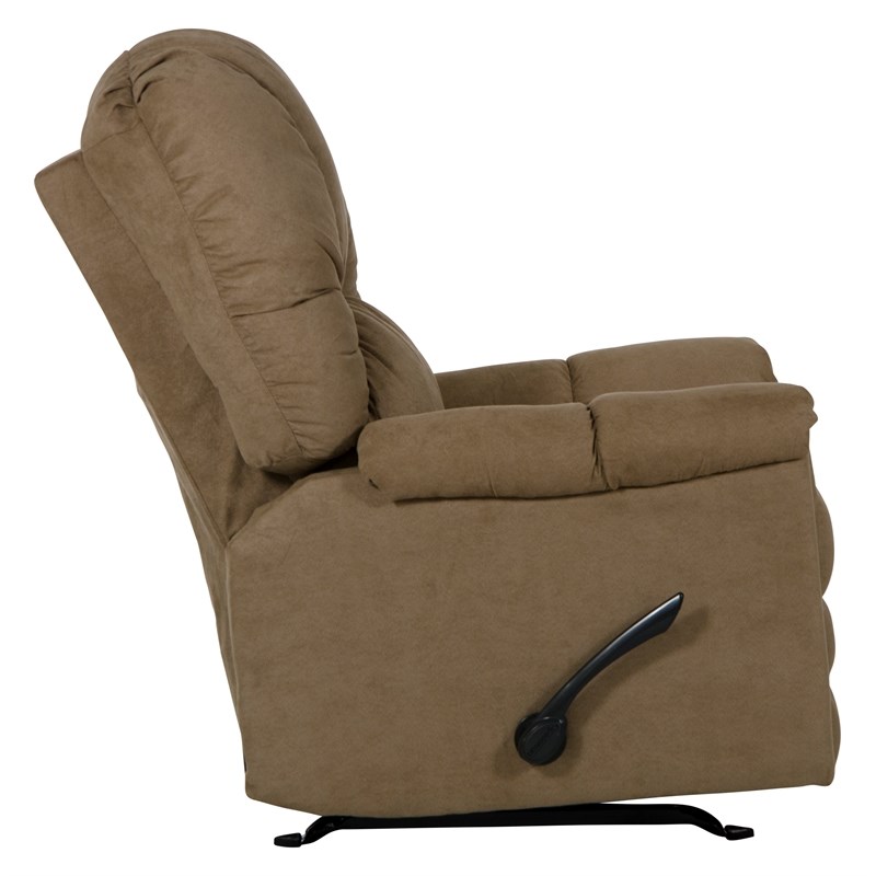 Catnapper Winner Rocker Recliner in Mocha Brown Polyester Microfiber Fabric