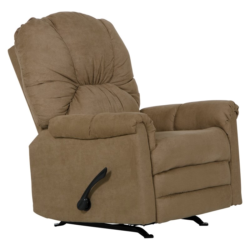 Catnapper Winner Rocker Recliner in Mocha Brown Polyester Microfiber Fabric
