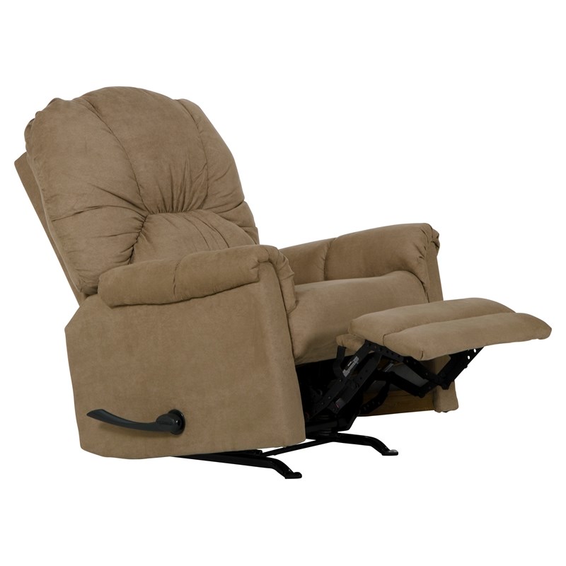 Catnapper Winner Rocker Recliner in Mocha Brown Polyester Microfiber Fabric
