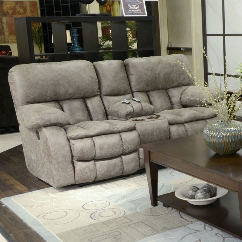 Catnapper Madden Fabric Reclining Massage Loveseat in Marble 10799272428272528