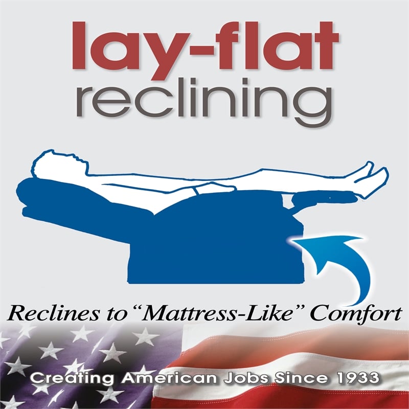 Catnapper Voyager Lay Flat Recliner in Brandy Brown Polyester Fabric