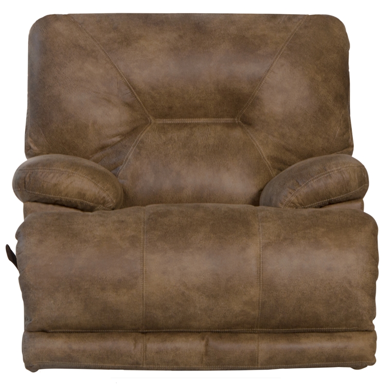 Catnapper Voyager Lay Flat Recliner In Brandy Brown Polyester Fabric Bushfurniturecollection Com