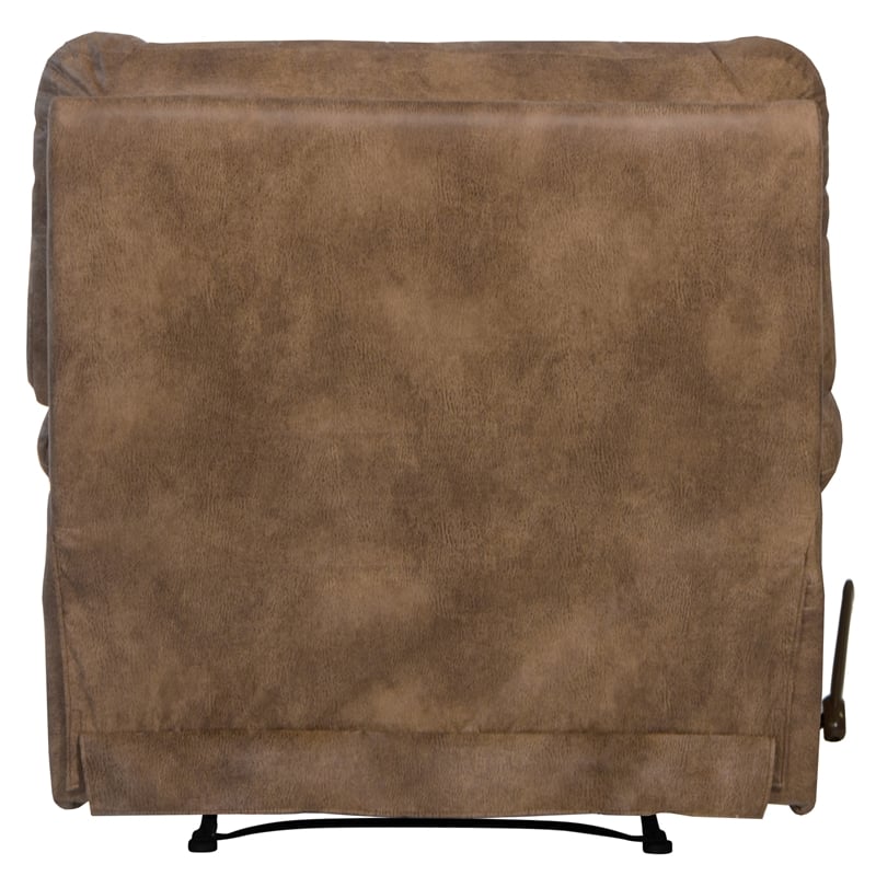 Catnapper Voyager Lay Flat Recliner in Brandy Brown Polyester Fabric