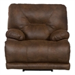 Catnapper Voyager Power Lay Flat Recliner in Elk Brown Polyester Fabric