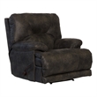 Catnapper Voyager Lay Flat Recliner in Slate Gray Polyester Fabric