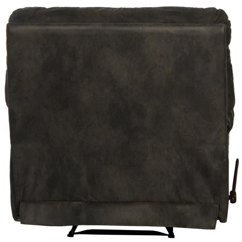 Catnapper Voyager Lay Flat Recliner in Slate Gray Polyester Fabric