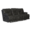 Catnapper Voyager Power Lay Flat Reclining Sofa in Slate Gray Polyester Fabric