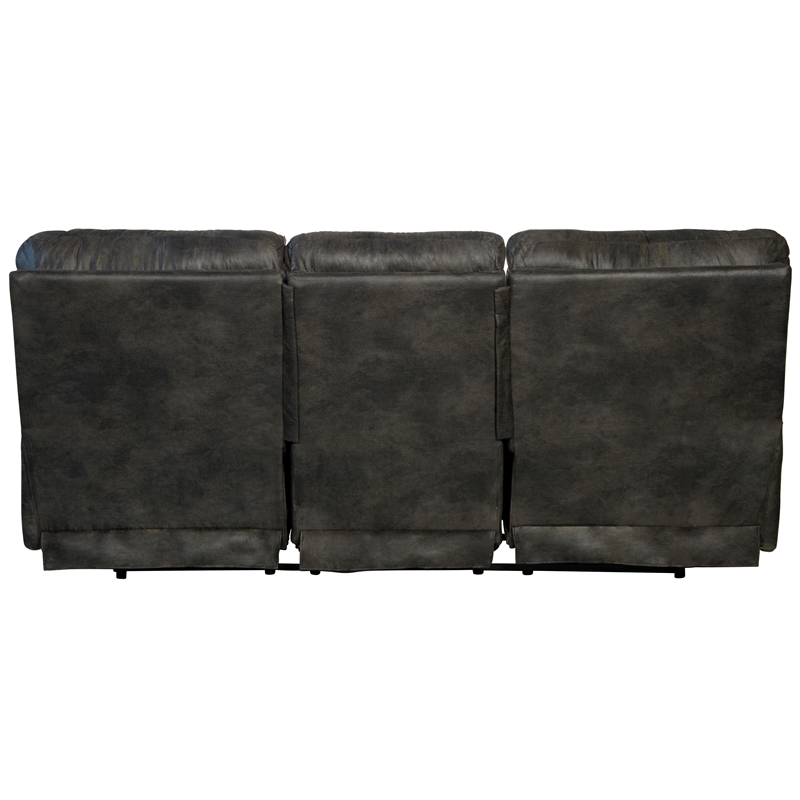 Catnapper Voyager Power Lay Flat Reclining Sofa in Slate Gray Polyester Fabric