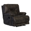 Catnapper Voyager Power Lay Flat Recliner in Slate Gray Polyester Fabric