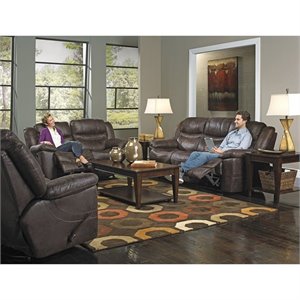 Catnapper Valiant 3 Piece Power Reclining Sofa Set in Coffee