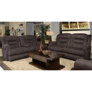Catnapper Atlas Extra Tall 2 Piece Power Reclining Sofa Set in Sable