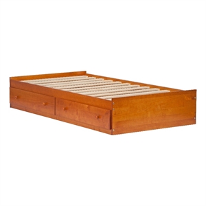 palace imports kansas mate's wood twin bed in honey pine brown