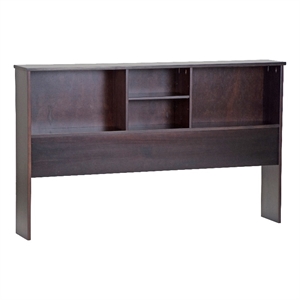 palace imports kansas wood full bookcase headboard in java brown