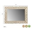 Taran Designs Monte Floral Carved Solid Wood Accent Mirror in White