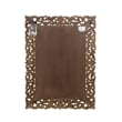 Taran Designs Monte Floral Carved Solid Wood Accent Mirror in Gray