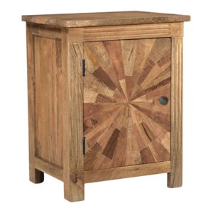 taran designs carla left starburst farmhouse wood nightstand in brown