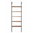Taran Designs Harper Live Edge Wall Mounted Solid Wood Bookshelf in Brown/Black