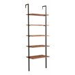 Taran Designs Harper Live Edge Wall Mounted Solid Wood Bookshelf in Brown/Black