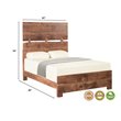 Taran Designs Harper Live Edge Solid Wood Queen Panel Bed in Brown