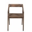 Taran Designs Maria Solid Wood Arm Chair in Dark Brown (Set of 1)