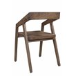 Taran Designs Maria Solid Wood Arm Chair in Dark Brown (Set of 1)