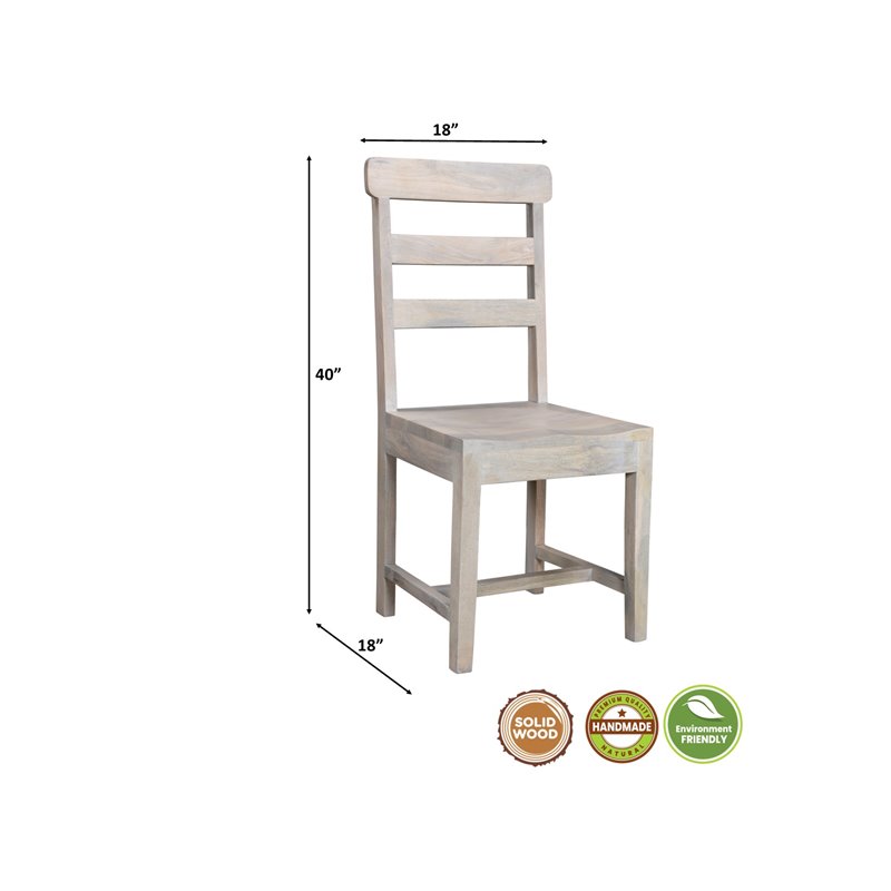 Taran Designs Brooke Solid Wood Dining Chairs (Set of 2) in White